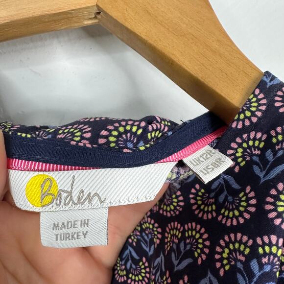 Boden Crew Neck Navy Dandelion Pop Mini Dress - Picture 7 of 12